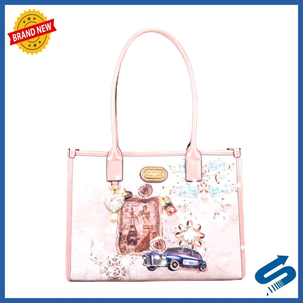 Structured Shoulder Tote Bag with Detachable Cros… - image 1